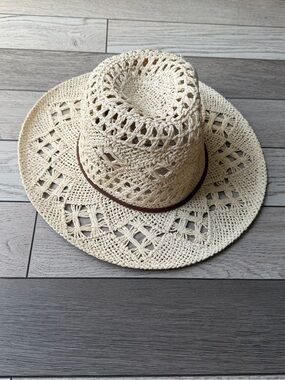 Macchia di Ruggine Woven Straw Sun Hat - Cream 100% paper New